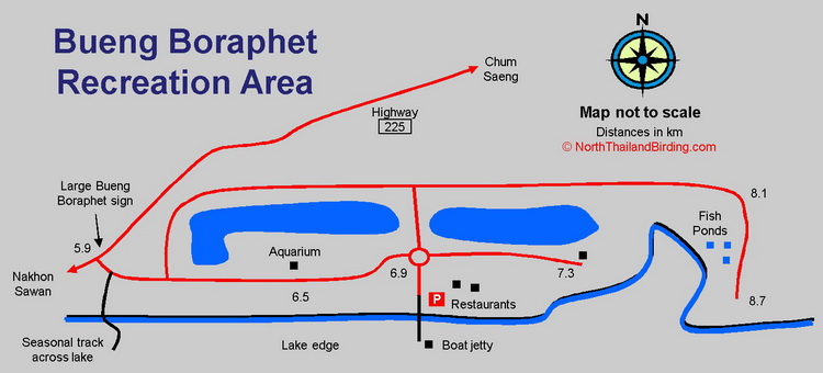 Bueng Boraphet Recreation Area map