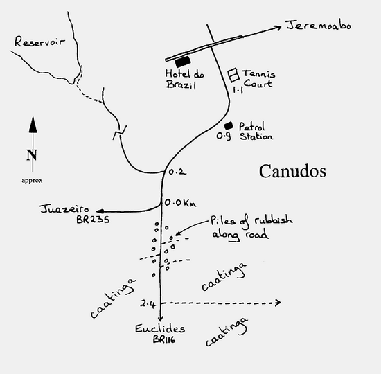 Canudos map