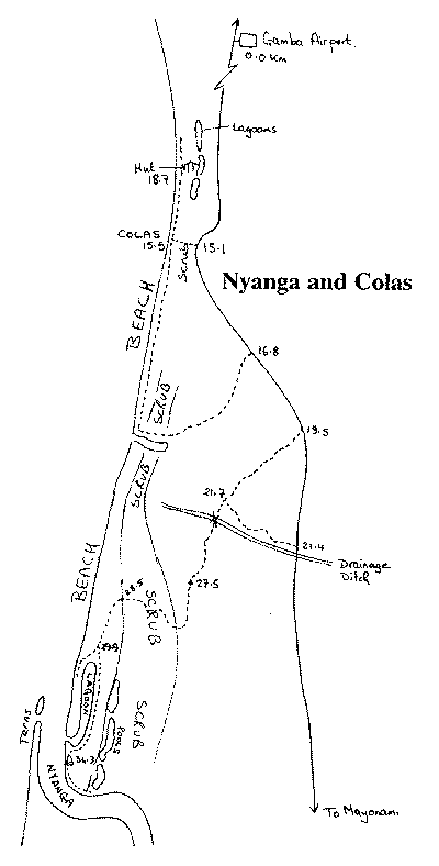 Nyanga and Colas map