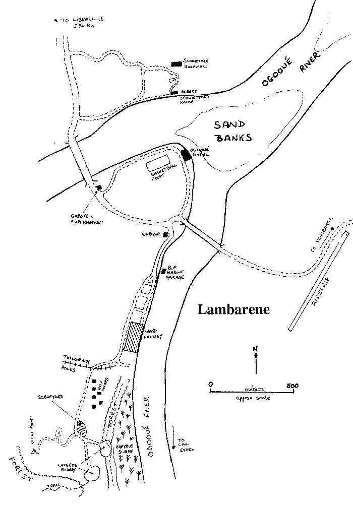 Lambarene map