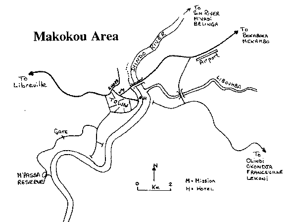Makokou Town map