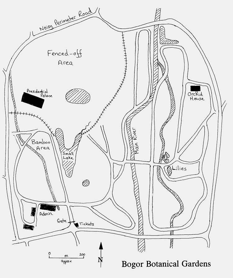 Bogor Botanical Gardens map