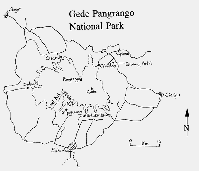Gede overview map