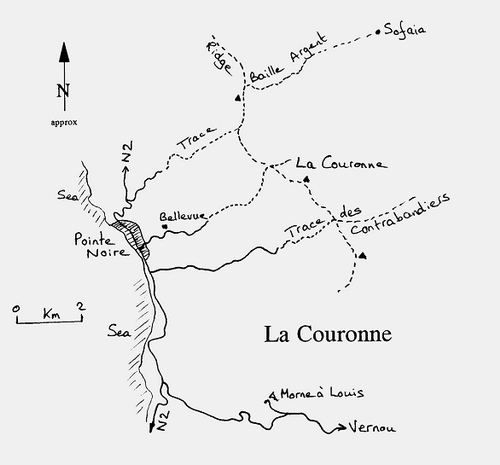 La Couronne map