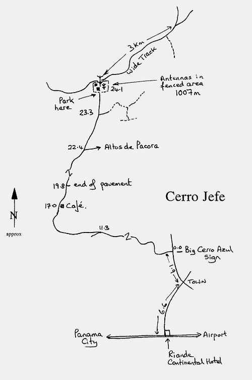 Cerro Jefe map
