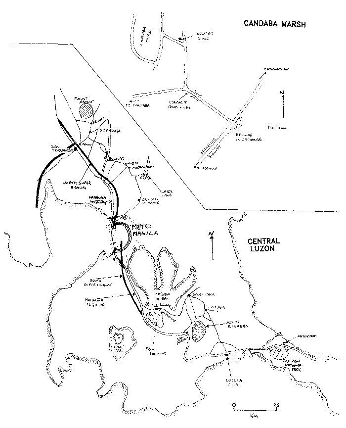 Central Luzon and Candaba map