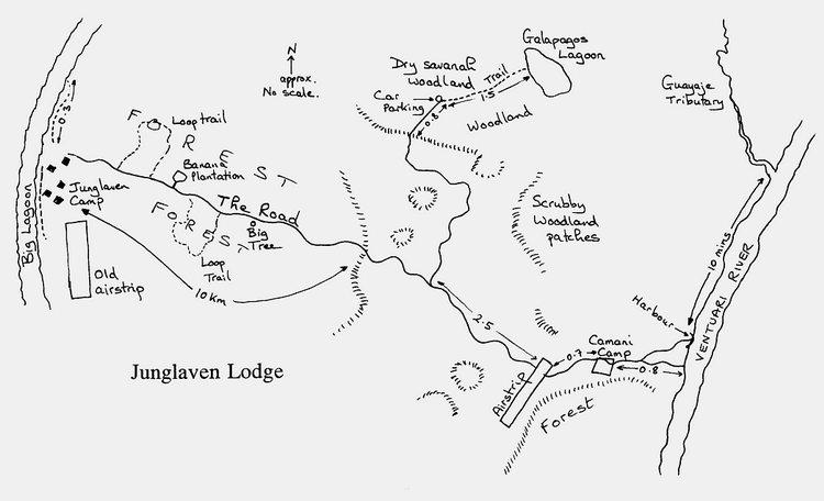 Junglaven Lodge map
