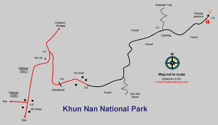 Khun Nan map